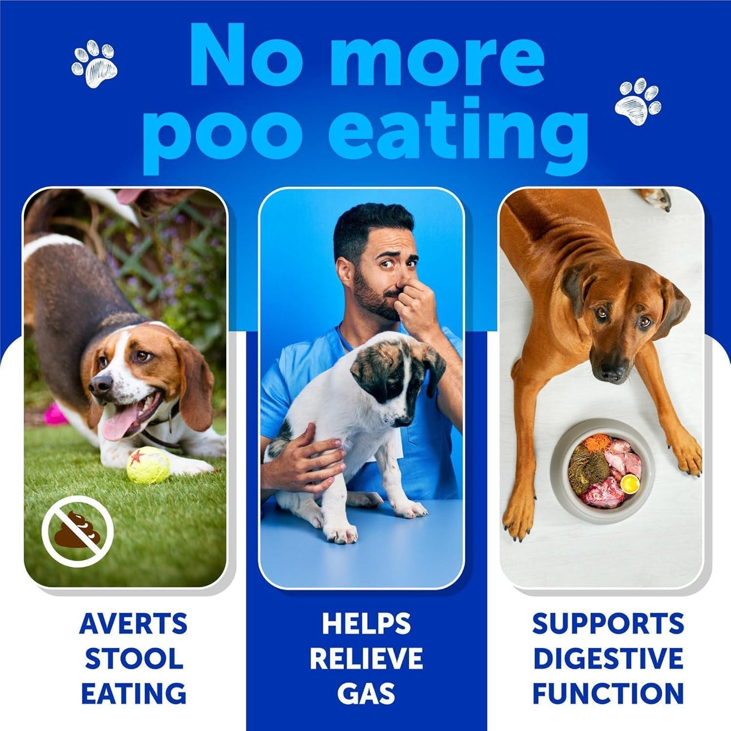No Poo Chews for Dogs Puppy Coprophagia Stool Eating Deterrent Prevent Dog from