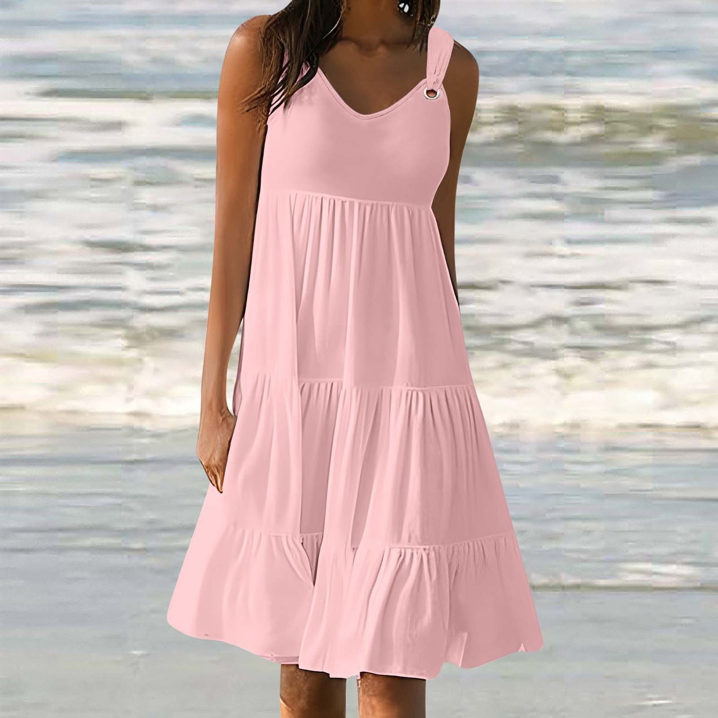 Casual Elegant Stitching Dress Women
