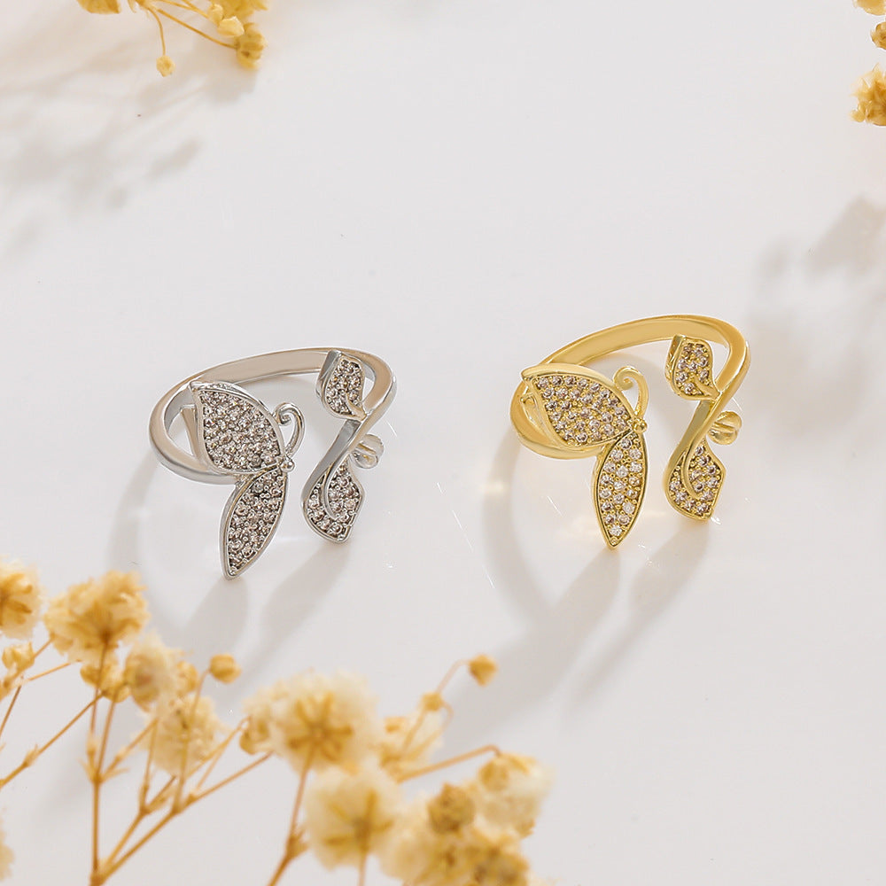 Ring Geometric Minority Diamond Light Luxury