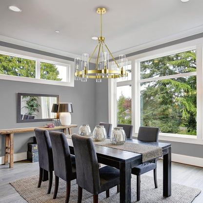 Small Wagon Wheel Chandelier