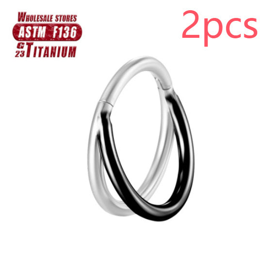 F136 Titanium Alloy Fork Nose Ring Human Body Puncture Ornament