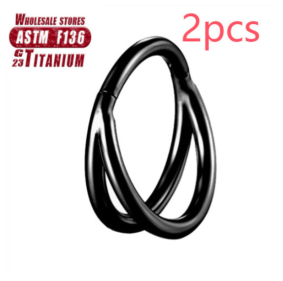 F136 Titanium Alloy Fork Nose Ring Human Body Puncture Ornament