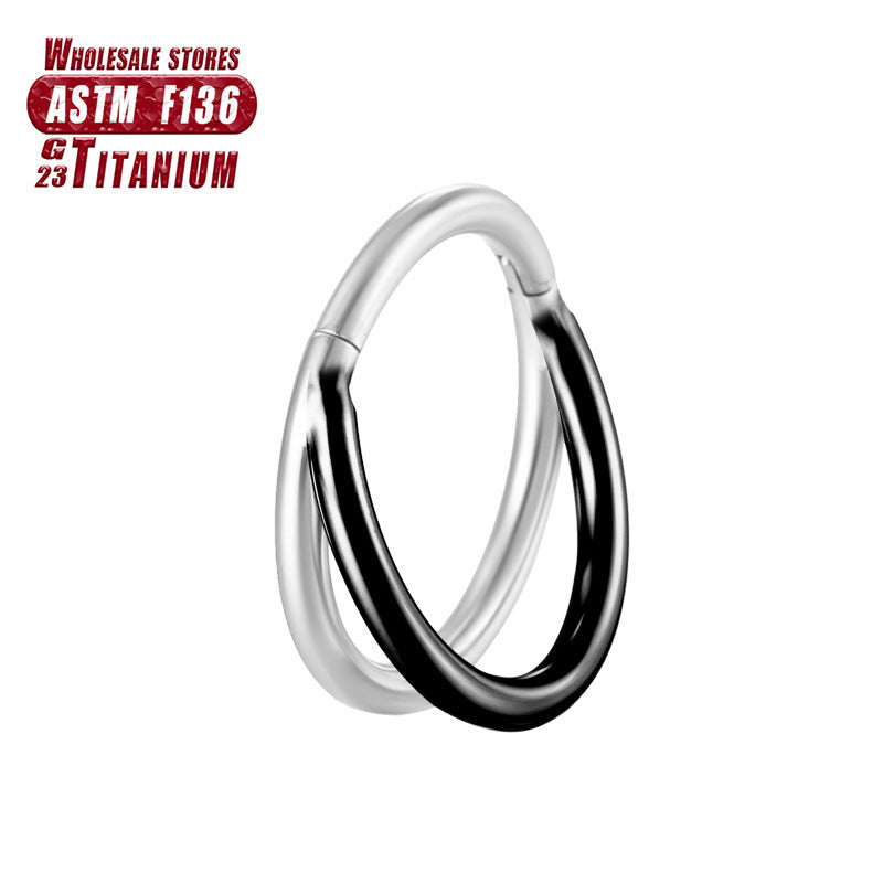 F136 Titanium Alloy Fork Nose Ring Human Body Puncture Ornament