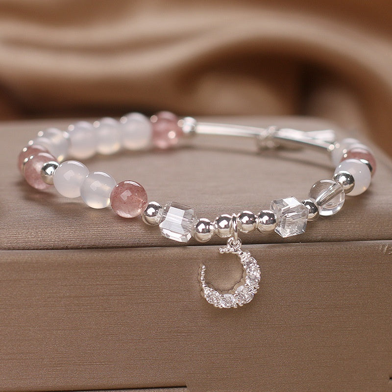 Natural Strawberry Quartz Bracelet Women's Special Interest Light Luxury