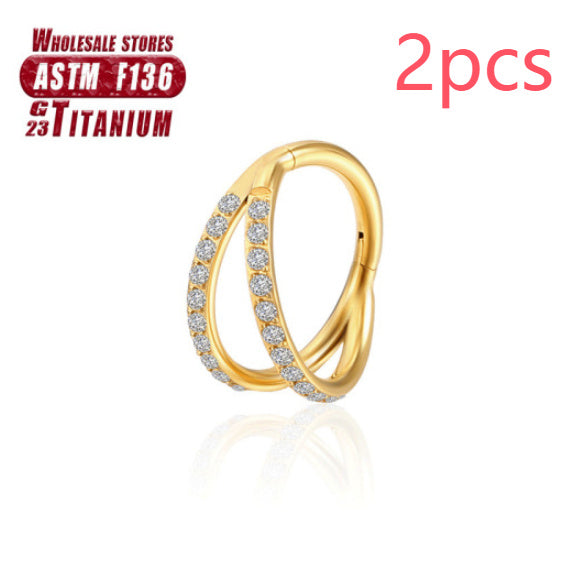 F136 Titanium Alloy Fork Nose Ring Human Body Puncture Ornament