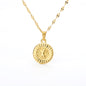 English Alphabet Disc Necklace Women And Men