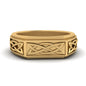 Celtic Engraved Mens Gold Ring