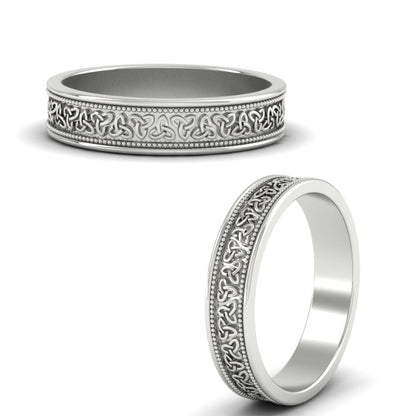 Celtic Mens Gold Band Rings