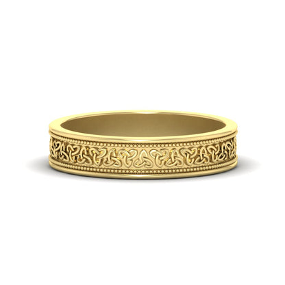 Celtic Mens Gold Band Rings