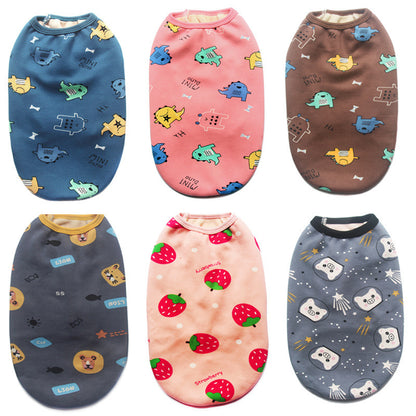 Pet Clothes Autumn And Winter Clothes Plush Vest Small Medium And Large