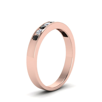 Channel 9 Stone Mens Wedding Ring