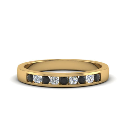 Channel 9 Stone Mens Wedding Ring