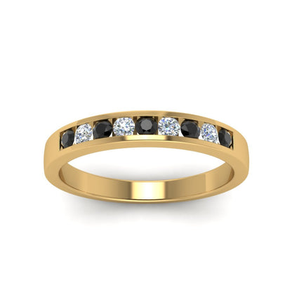 Channel 9 Stone Mens Wedding Ring