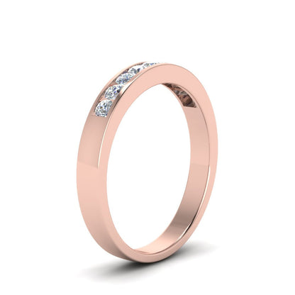Channel 9 Stone Mens Wedding Ring