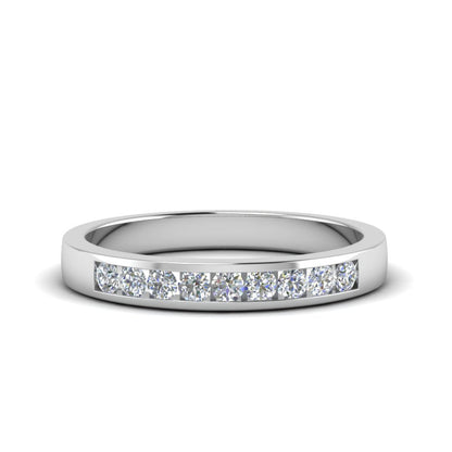 Channel 9 Stone Mens Wedding Ring