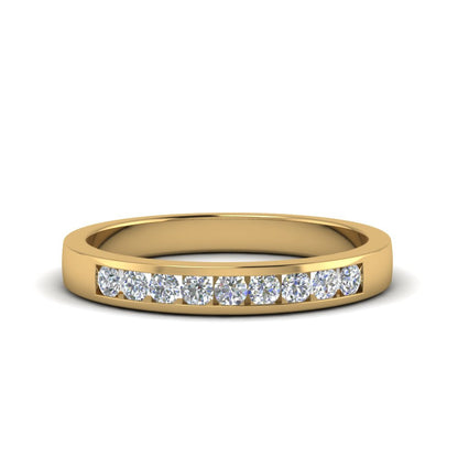 Channel 9 Stone Mens Wedding Ring