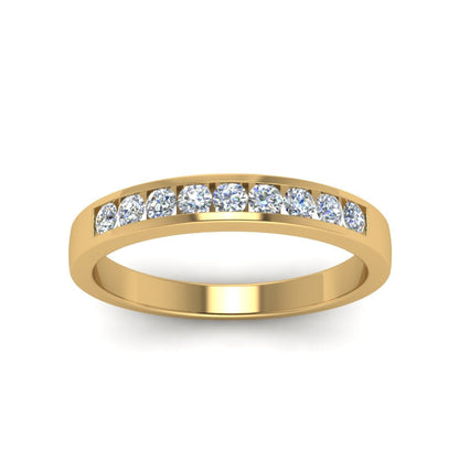 Channel 9 Stone Mens Wedding Ring