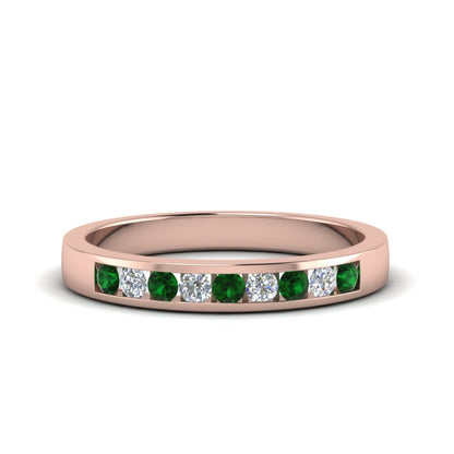 Channel 9 Stone Mens Wedding Ring