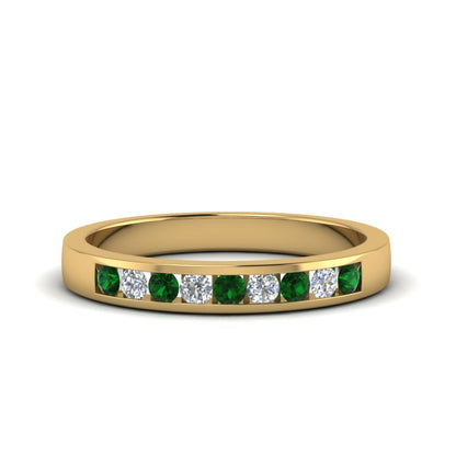 Channel 9 Stone Mens Wedding Ring