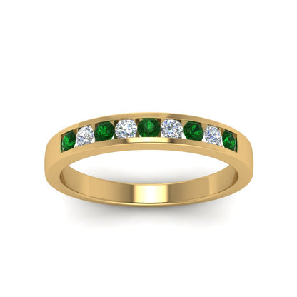 Channel 9 Stone Mens Wedding Ring