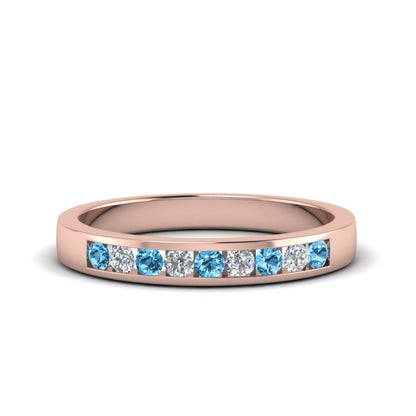 Channel 9 Stone Mens Wedding Ring