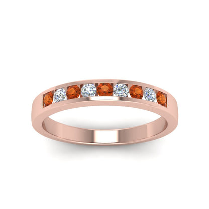 Channel 9 Stone Mens Wedding Ring