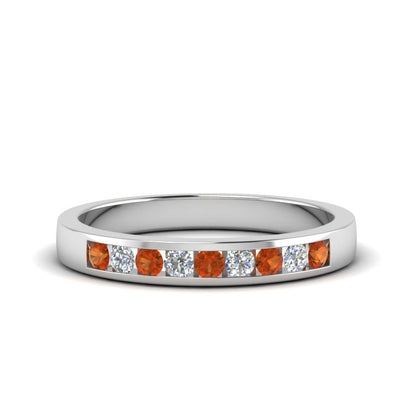 Channel 9 Stone Mens Wedding Ring