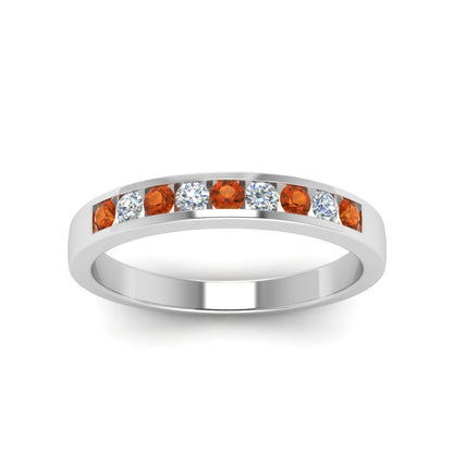 Channel 9 Stone Mens Wedding Ring
