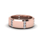 Channel Set 3 Stone Mens Anniversary Ring