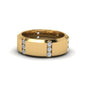 Channel Set 3 Stone Mens Anniversary Ring