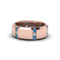 Channel Set 3 Stone Mens Anniversary Ring