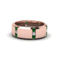 Channel Set 3 Stone Mens Anniversary Ring