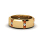 Channel Set 3 Stone Mens Anniversary Ring