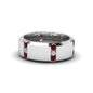 Channel Set 3 Stone Mens Anniversary Ring
