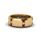 Channel Set 3 Stone Mens Anniversary Ring