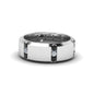Channel Set 3 Stone Mens Anniversary Ring
