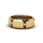 Channel Set 3 Stone Mens Anniversary Ring