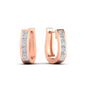 Channel Set Huggie Hoop Earring