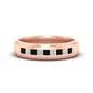 Mens Channel Set Square Wedding Ring