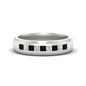 Mens Channel Set Square Wedding Ring