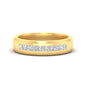 Mens Channel Set Square Wedding Ring