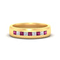 Mens Channel Set Square Wedding Ring