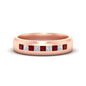 Mens Channel Set Square Wedding Ring