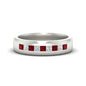 Mens Channel Set Square Wedding Ring
