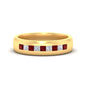 Mens Channel Set Square Wedding Ring