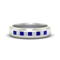 Mens Channel Set Square Wedding Ring