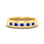 Mens Channel Set Square Wedding Ring