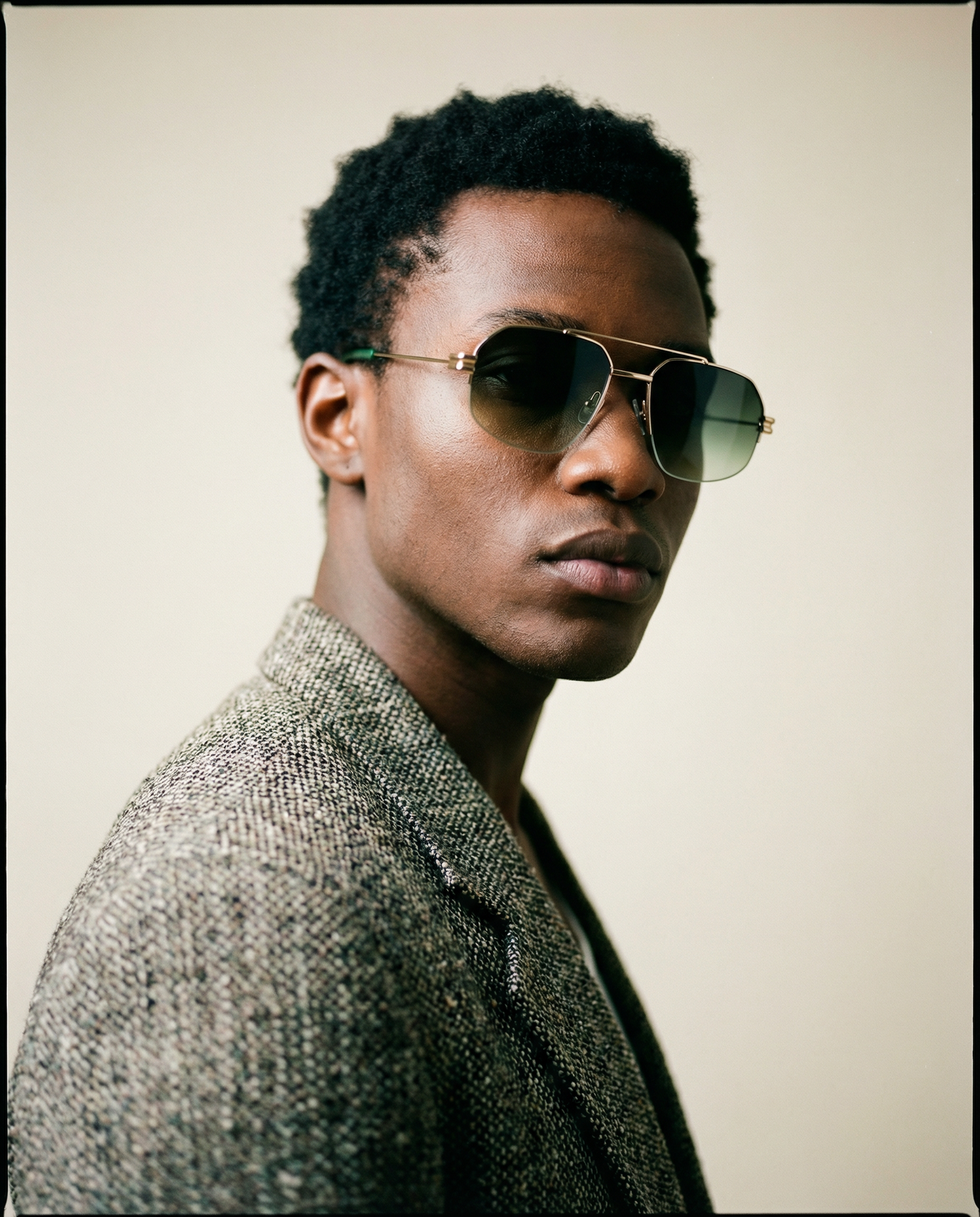 Charlie Sign 56mm Aviator Sunglasses | Green