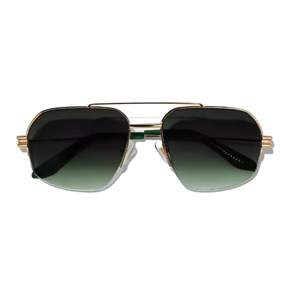 Charlie Sign 56mm Aviator Sunglasses | Green