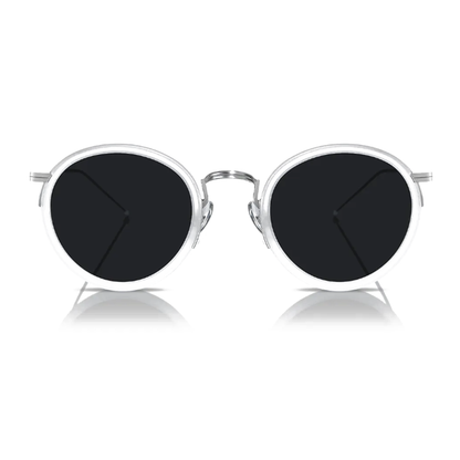 Clara 48mm Round Sunglasses | White